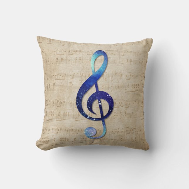 note code throw pillow (Front)