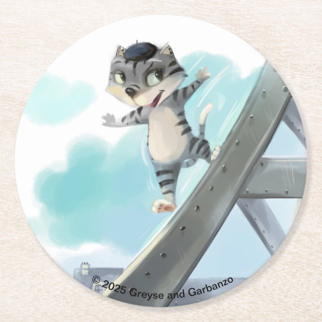 Note Dame Round Paper Coasters (Set of 6)  (Front)