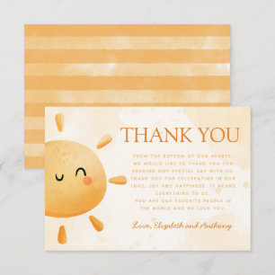 Note de Carte de remerciements Sun Sunshine