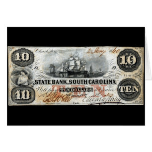 Note de dix dollars de 1860 en Caroline du Sud