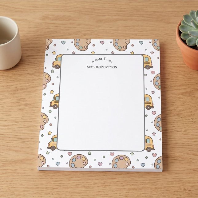 Note de l'enseignant Carnet de notes motif pastel (Créateur téléchargé)