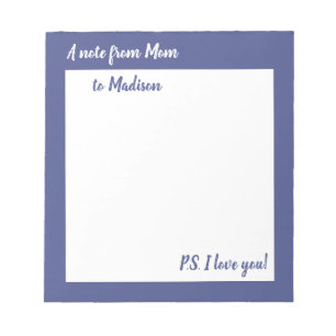 Note de maman pour le bloc-notes fille ou fils
