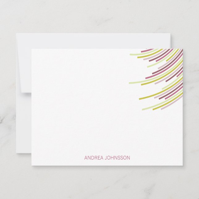 Note de Merci d'anniversaire de rayures de partie (Devant)