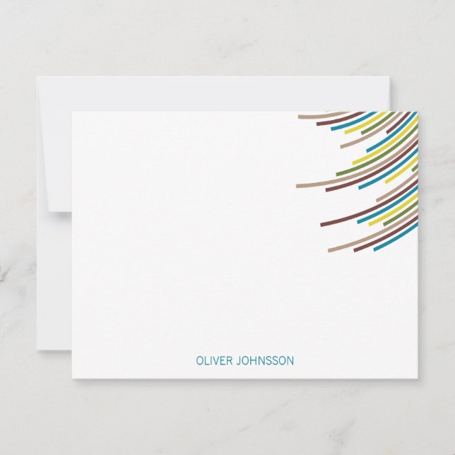 Note de Merci d'anniversaire de rayures de partie (Devant)