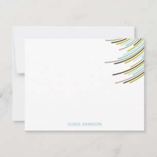 Note de Merci d'anniversaire de rayures de partie