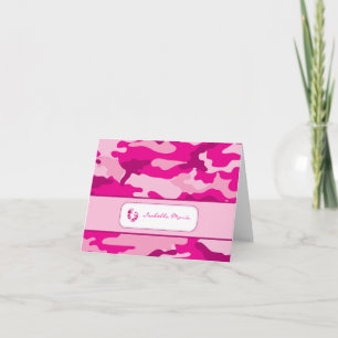 Note de Merci de baby shower de camouflage de