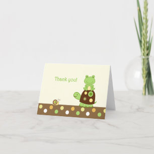 Note de Merci pliée par grenouille de Laguna