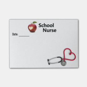 Note de post-it d'infirmière d'école