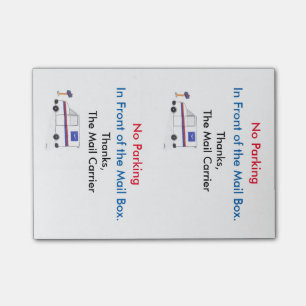 NOTE DE POST-IT POSTALE DE "STATIONNEMENT