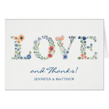 Note de remerciement Floral LOVE