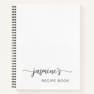 Note de signature de recette de livre blanc simple