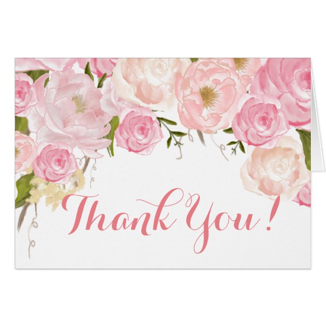 Note florale de Merci (Devant horizontal)