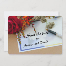 Note For announcement Flat Save The Date Card