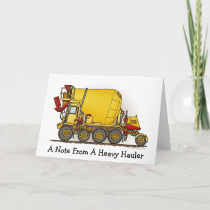 Note From... Cement Mixer Truck Note Card