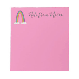 Note From - Personalized Pink Notepad