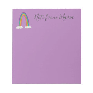 Note From - Personalized Purple Notepad
