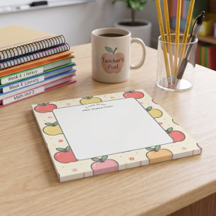 Note from Teacher  Apple Pattern Notepad