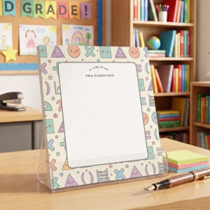 Note from Teacher appreciation Pastel Math Pattern