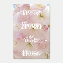 note from the Boss post it notes Pink Blossoms