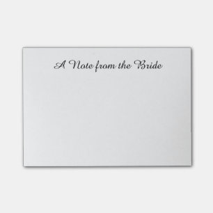 "Note from the Bride" Post-its Post-it Notes