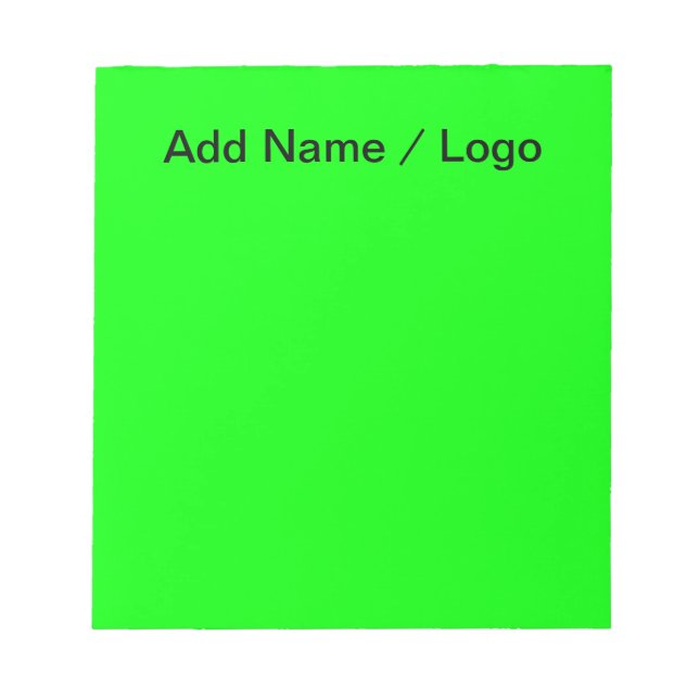 Note-is-Me Notes Bright Green Notepads (Front)