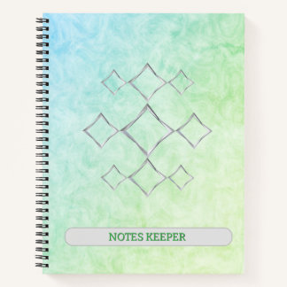 Note keeper cover with soft texture backdrop notebook