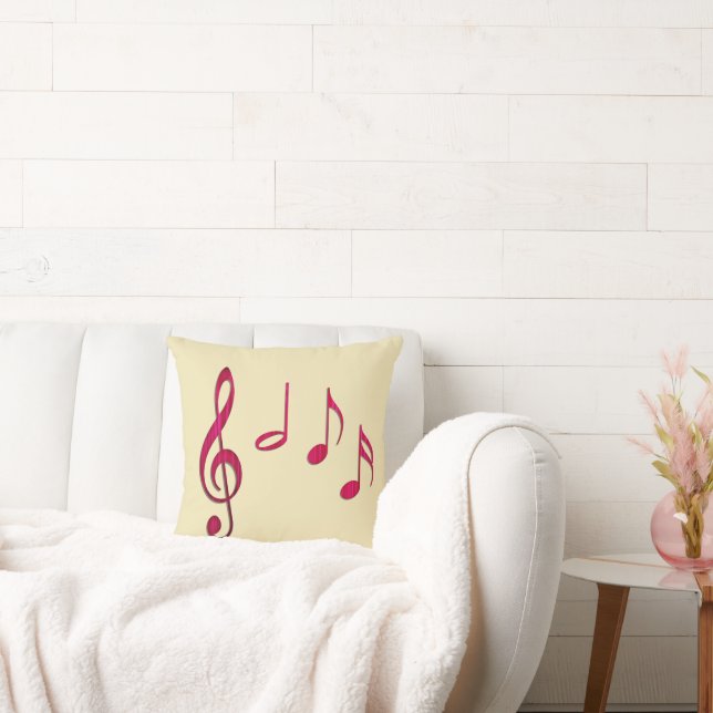 Note keys and notes throw pillow (Couch)