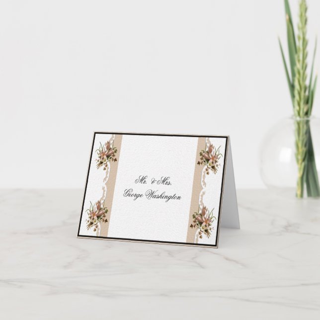 Note mariage et Modèle Carte de remerciements (Devant)