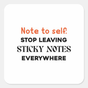 Note Meme Square Sticker