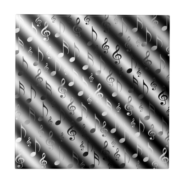 note, music, metal, sheet music, band, clef, tile (Front)