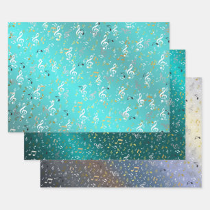 note, music, musical, melody, symbol, sound, desig wrapping paper sheet