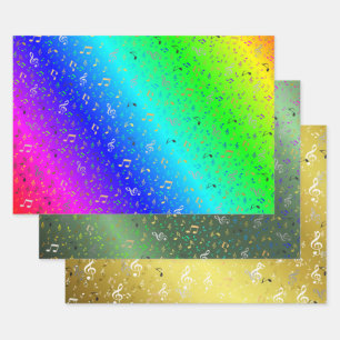 note, music, musical, melody, symbol, sound, desig wrapping paper sheet