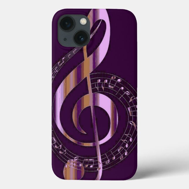 Note musicale violette Coque-Mate coque iphone (Verso)