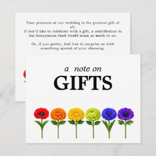 🌈  Note on GIFTS LGBTQ Flourish Together Enclosure Card