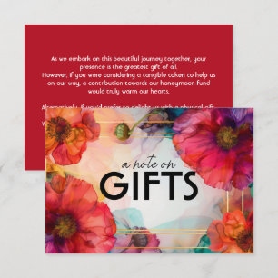 Note on Gifts Scarlet Petal Elegance  Enclosure Card
