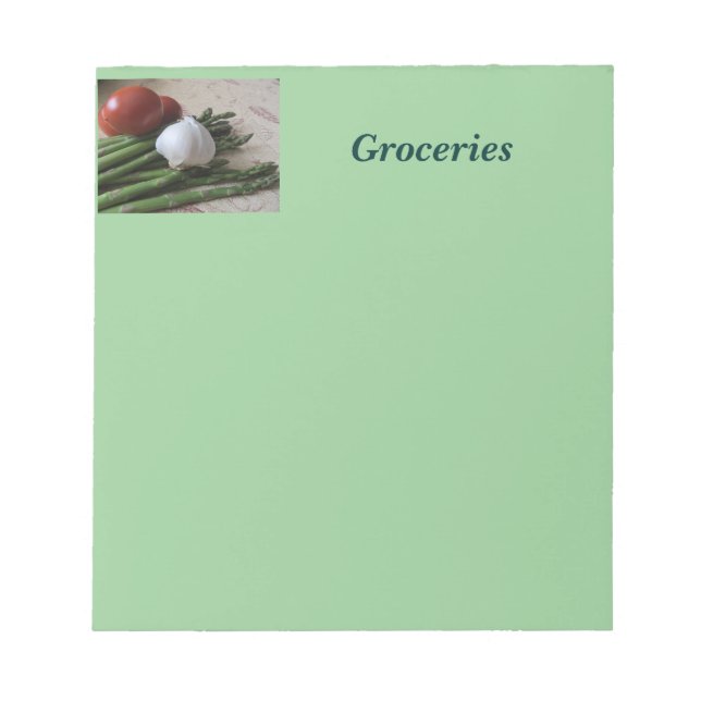 Note Pad--Groceries Asparagus (Front)
