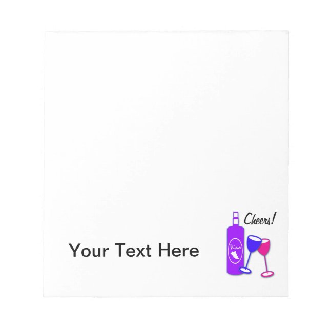 Note Pad Wine Theme Salute (Front)