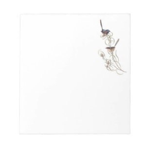 Note Pad with Blue Wrens