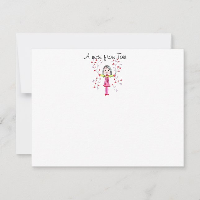 Note paper made from the Heart - Card (Front)