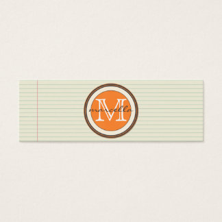 Note Papier Arrière - plan Orange Monogramme
