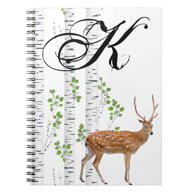 Note personnalisée Livre Deer Doe Buck Forest Wood (Devant)