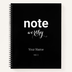 Note personnalisée Mérite Carnet spiral