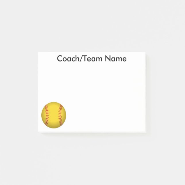 Note Post-it Softball (Devant)