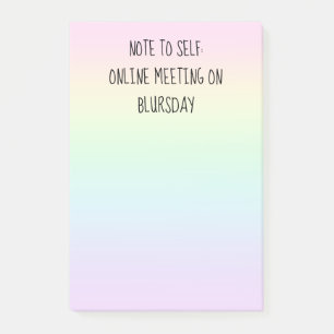 "Note pour soi" Funny Pastel Rainbow Post-it Notes