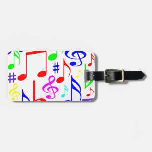 note rainbow luggage tag