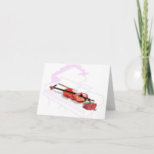 Note Rose de violon de carte dans Piano