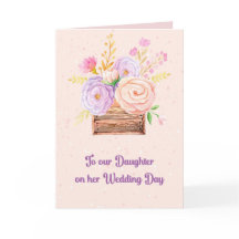 Note to Daughter on Wedding Day Peach Card