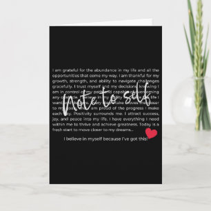Note To Self, Positive Affirmations, Positive Quot Card