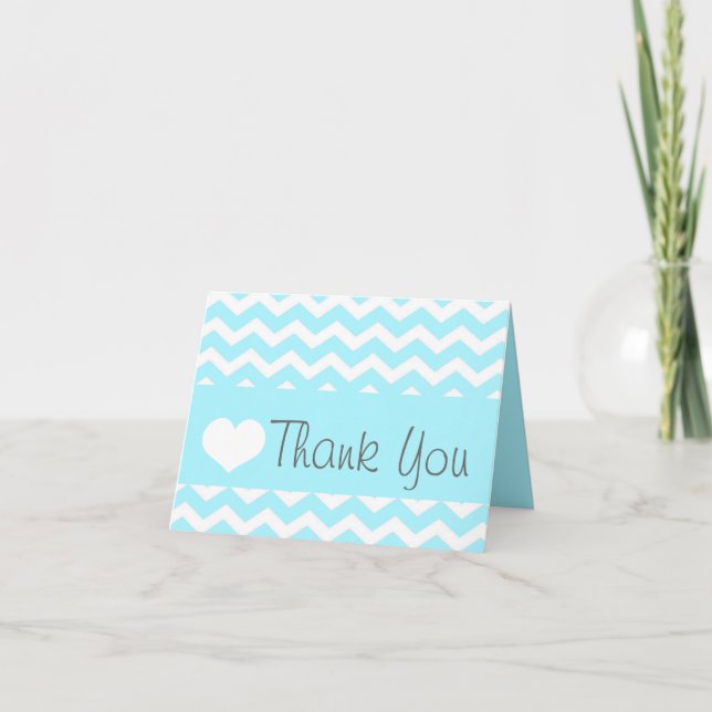 Note turquoise de Merci de Chevron (Devant)
