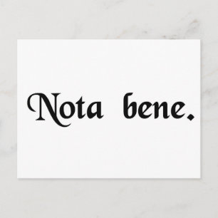 Note well. postcard